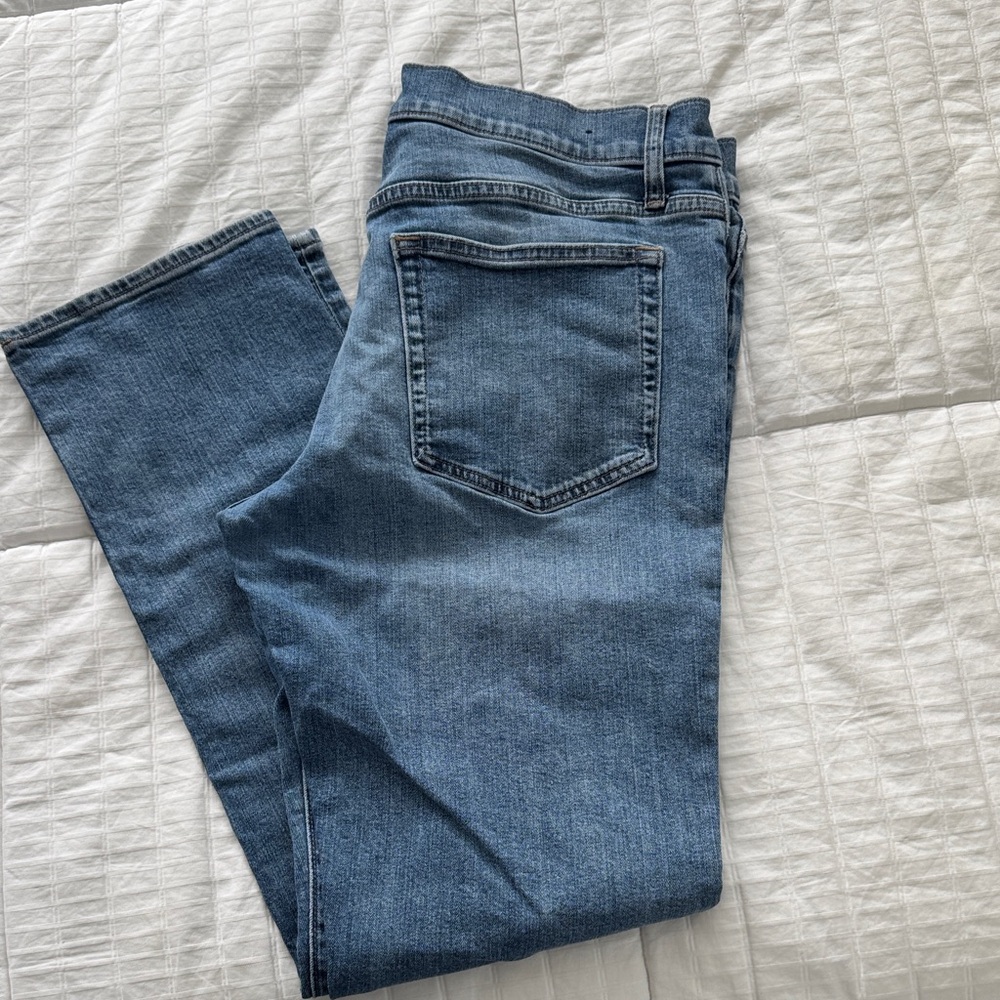 J. Crew Factory Men's Straight Jeans in Classic Blue